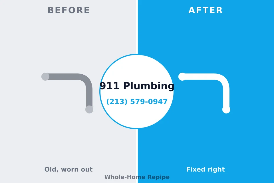 Before and after: plumbing repair Carrollton, OH